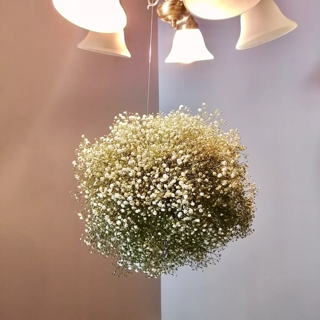 hanging floral installation